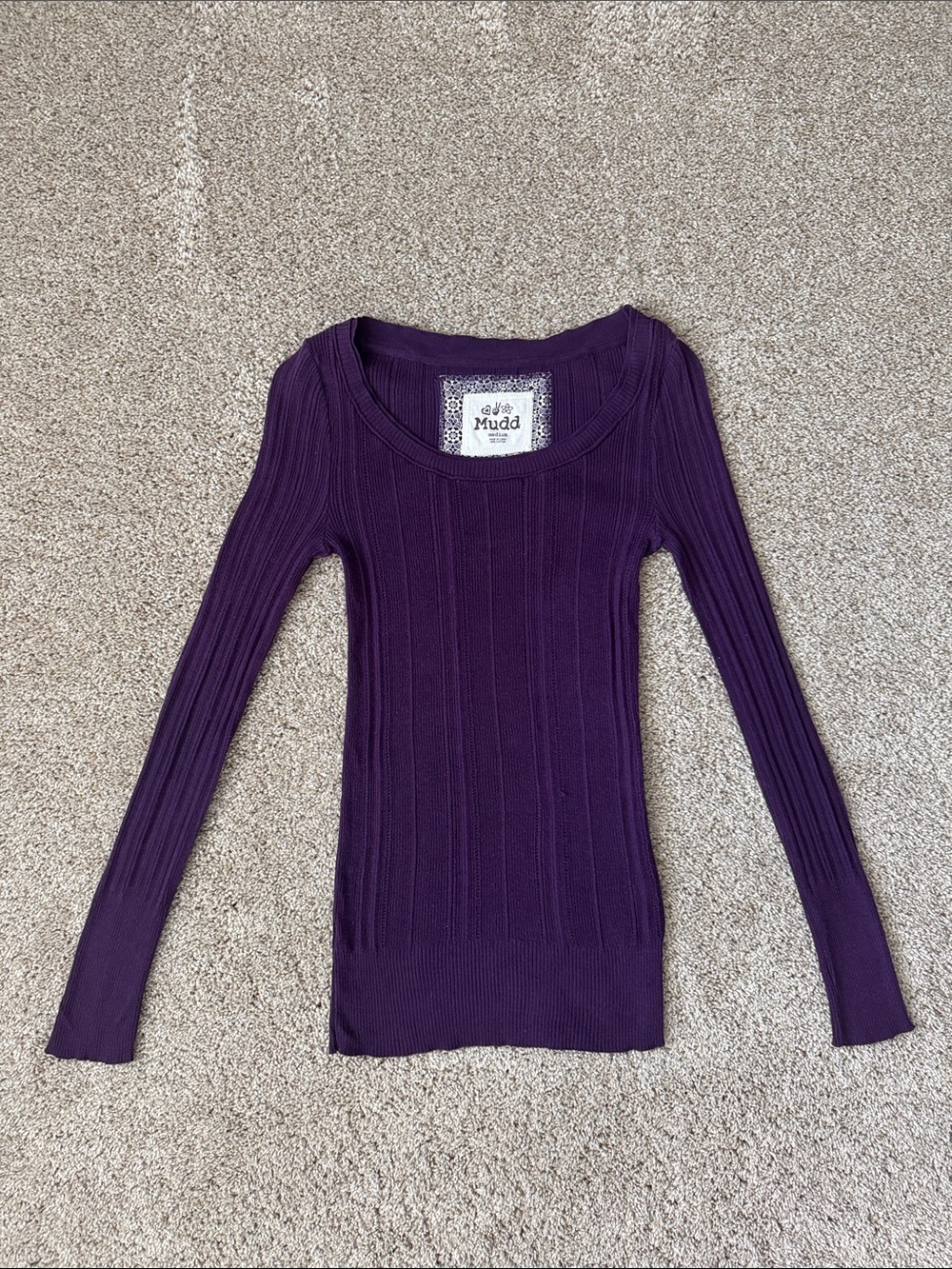 Mudd Ribbed Scoop Neck Sweater